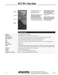 Algoma Hardwoods PC-7 FD Leaflet