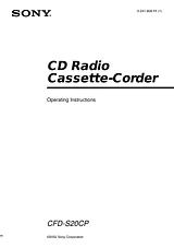Sony cCFD-S20CP Manual