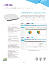 Netgear WAC720- ProSAFE® Business 2 x 2 Dual Band Wireless-AC Access Point 데이터 시트