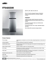 Summit FF948SSIM Specification Sheet