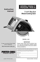 Porter-Cable 440 User Manual