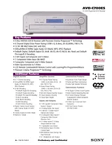 Sony AVD-C700ES Guia De Especificação