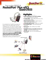 Comtrol 99020-8  RocketPort Plus Universal Quadcable 4-Port DB-25 99020-8 Leaflet