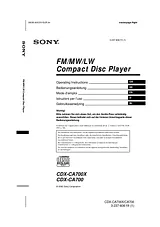 Sony CDX-CA700 ユーザーズマニュアル