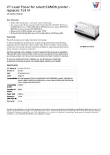 V7 Laser Toner for select CANON printer - replaces 718 M V7-M03-CC718-M 数据表