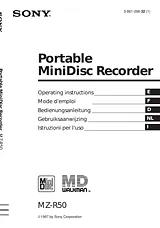 Sony MZ-R50 User Manual
