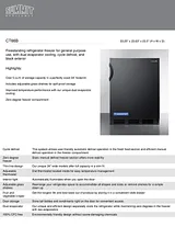 Summit 5.3 cf Undercounter Refrigerator-Freezer - Black Техническое Описание