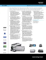 Sony DCR-SR87 Guia De Especificação