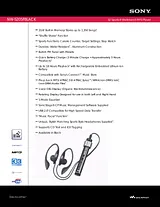 Sony NW-S205F Guide De Spécification