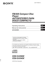 Sony CDX-CA540X Manual Do Utilizador