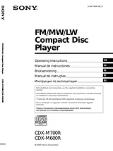 Sony CDX-M600R Manual Do Utilizador