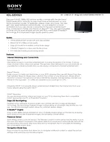 Sony kdl-32ex520 Guia De Especificaciones
