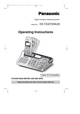 Panasonic KX-TCD735ALM Manuale Utente