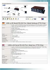 EXSYS USB 1.1 to 8S Serial RS-232 ports EX-1338HM Merkblatt