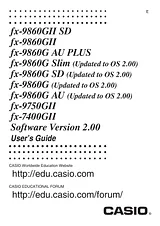 Casio manager plus fx-9860g Manual De Usuario