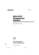 Sony MHC-GRX30J Manuel D’Utilisation