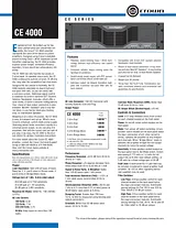 Crown ce-4000 Specification Guide