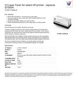 V7 Laser Toner for select HP printer - replaces Q7583A V7-M07-C7583A-M Hoja De Datos
