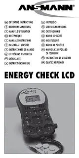 Ansmann ENERGY CHECK LCD 4000392 Справочник Пользователя