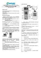 Voltcraft LZG-1 DMM Cable tester, cable tester LZG-1 DMM Справочник Пользователя