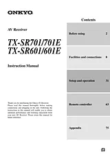 ONKYO TX-SR701 Manual Do Utilizador