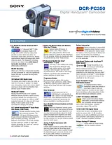 Sony DCR-PC350 Leaflet