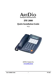 ArtDio IPF-3000 Manual Do Utilizador