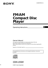 Sony CDX-L550FP Manual