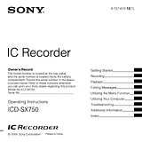Sony ICD-SX750 Инструкция