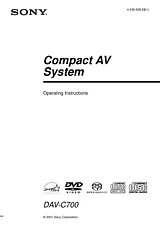 Sony DAV-C700 Manual