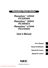 NEC PX-42XM4A Manuale Utente