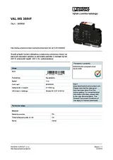 Phoenix Contact Type 2 surge protection device VAL-MS 350VF 2856582 2856582 Data Sheet
