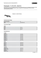 Phoenix Contact Rail adapter FL RA SF8 2832519 2832519 Data Sheet