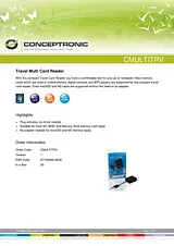 Conceptronic Travel Multi Card Reader 1100016 Manuel D’Utilisation