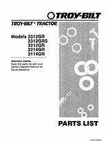 Troy-Bilt 3312GRS Benutzerhandbuch