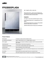 Summit FF63BBIDPLADA Specification Sheet