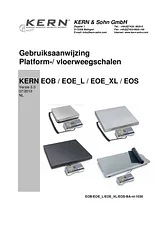 Kern Parcel scales Weight range bis 300 kg EOB 300K100L ユーザーズマニュアル