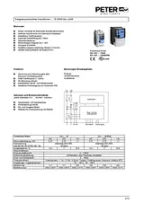 Peter Electronic VD 075/E/IP66 1-phase frequency inverter, to , 2I003.23075 2I003.23075 Data Sheet