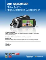 Panasonic HDC-SD40 HDC-SD40K Dépliant