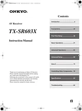 ONKYO TX-SR603X Instruction Manual