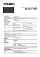 Panasonic TH-58PF20 TH-58PF20ER User Manual