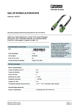 Phoenix Contact Sensor/Actuator cable SAC-3P-M 8MS/3,0-PUR/M12FR 1682375 1682375 데이터 시트
