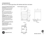 GE GTDS850GDWS Specification Sheet