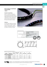 Hellermann Tyton 161-44100 SBPAV04-PA6-BK-30M Spiral Binding Cable Protection Black 161-44100 Ficha De Dados