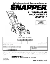 Snapper WP216512BV Manual Do Utilizador