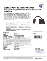 V7 DisplayPort - HDMI m/m CBLDPHD-1N Folheto