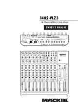 Mackie 1402-VLZ3 User Manual