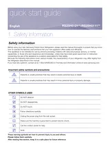 Samsung RS25H5111 Quick Setup Guide