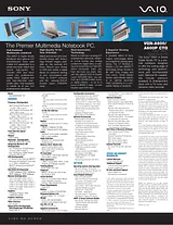 Sony VGN-A600P Guide De Spécification