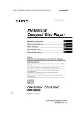Sony CDX-S2050C 사용자 설명서